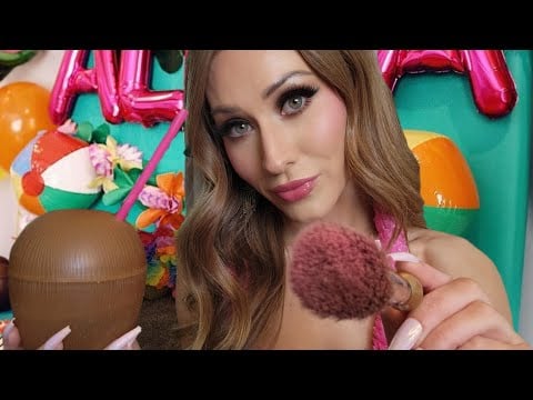 ASMR Mean Popular Girl Does Your Party Makeup 🌺🍍 *Roleplay*