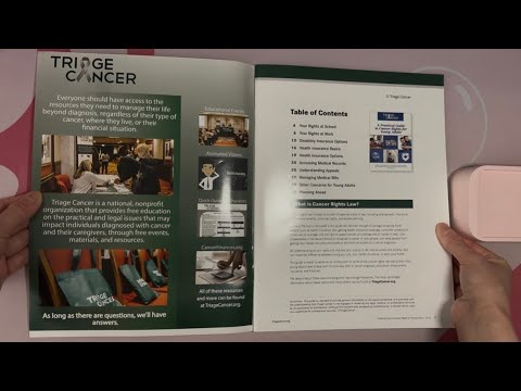 ASMR Flipping Through A Practical Guide To Cancer Rights For Young Adults | No Talking