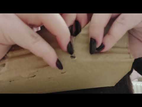 ASMR cardboard destroying scratching tapping drawing fast and aggressive
