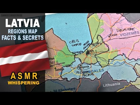 ASMR: LATVIA Regions Map Tracing | Key Facts and Highlights | ASMR maps and facts