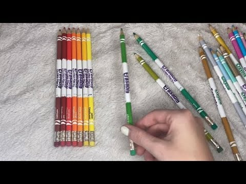 ASMR Sorting Colored Pencils