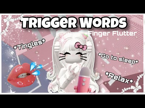 Roblox ASMR ~ Repeating Tingly Trigger Words with finger flutters!! SUPER TINGLY!!