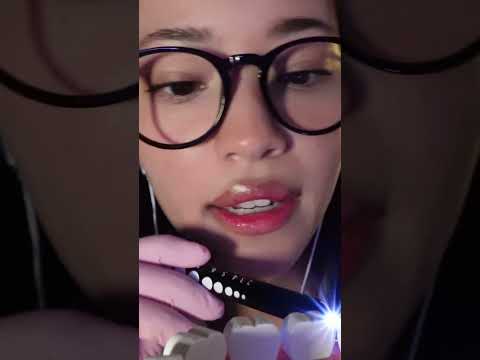 Teeth Cleaning Dentist Roleplay light triggers asmr #asmr #asmrshorts #asmrsounds #shorts
