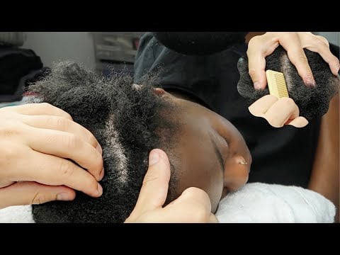 Doing ASMR On My WIFES 4C HAIR | Scalp Parting & Oiling To Sleep In Less than a minute 😴💤