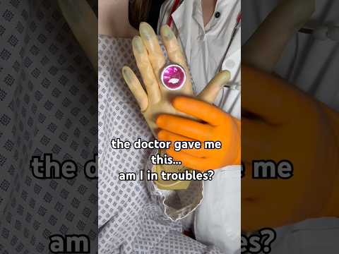 The doctor gave this…. Am I in troubles? #nurse #doctor #latexgloves #medicalexam