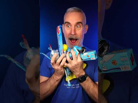 Weird candy ASMR: Blue Raspberry Candy unbagging + Rip Rolls #asmrcandy #blueraspberry
