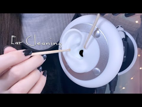 ASMR 耳介耳かき(綿棒,ステンレス,梵天,指爪,強め,両耳,雑etc.) No Talking / Ear Cleaning