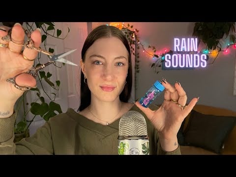 ASMR 🌧️ Gentle Rain & Visual Triggers | Mini & Hand Movements