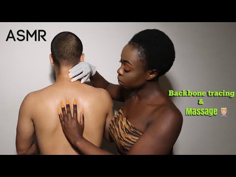 {ASMR} Back Tracing | Nape Scratching & Gloves Sounds