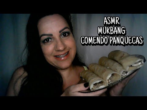 ASMR-MUKBANG COMENDO PANQUECA #rumo2k #asmr #mukbang #mastigação