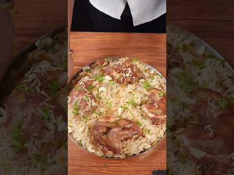 🔥 ASMR Chicken Mandi | Smoky Arabian Rice | Royal Feast Sounds #shorts #asmr