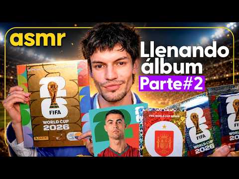 ASMR PARA DORMIR LLENANDO EL ÁLBUM PANINI MUNDIAL 2026 PARTE 2 CON SUSURROS