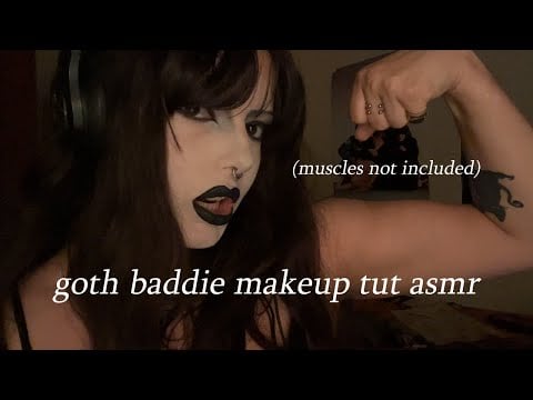 how i become a goth baddie ˚₊۶ৎ˙⋆ (ASMR) | makeup tutorial, personal attention, rambling, cozy vibes