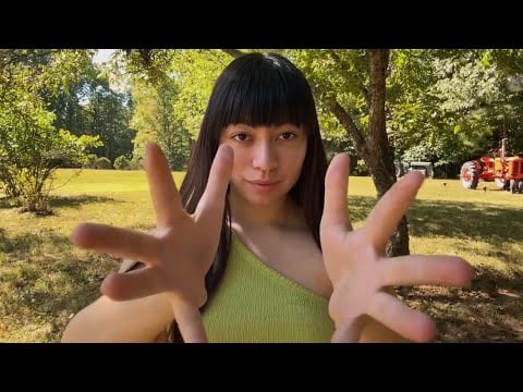 Visual ASMR Outside | Hand Movements & Energy Plucking