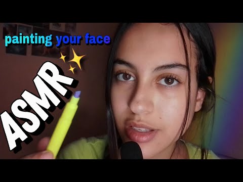 ASMR PINTANDO SEU ROSTO com muitos SONS DE BOCA 👄💦