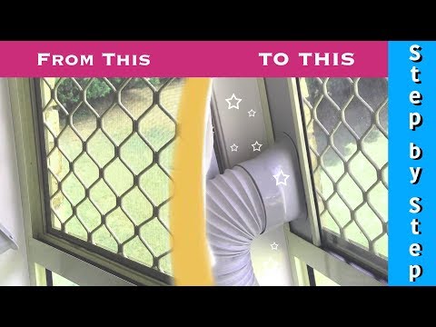 How to install portable air conditioner in sliding windows