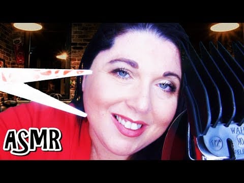 ASMR Men's Haircut 💈 Barber Shop Roleplay (Beard Trim) (Clippers, Scissors, Personal Attention)