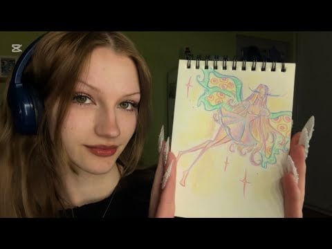 ASMR colourful sketching/ drawing 