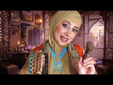 Arabic ASMR🤌Your Rich Arab Aunt does your makeup💄💅whispered ASMR•Personal Attention•jewelry sounds