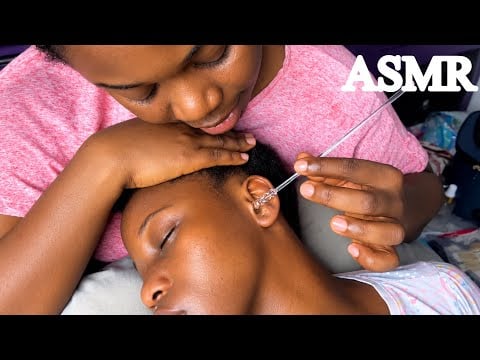 ASMR✨Ear Cleaning, Nose Cleaning, Face Wash & Shaving, Hair Patting and Loosening 