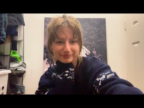 ASMR your clueless girlfriend visits you in the closet 