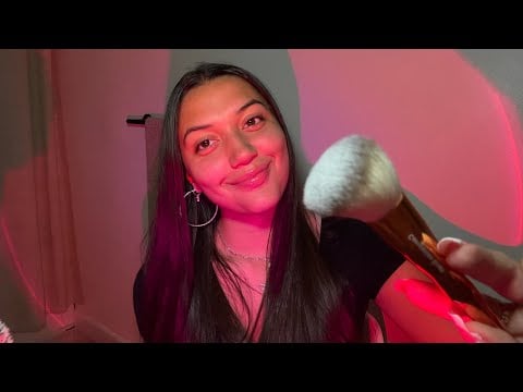 ASMR tingly mic brushing and face brushing for sleep and relaxation 💤