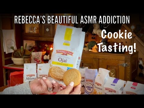 Cookie Tasting! Pepperidge Farm! ASMR (Whispered only) Cookies, Crinkles & Coffee! Yum!