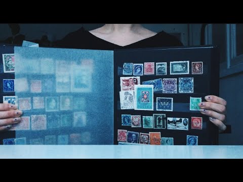 ASMR old stamp album | 😴 crinkles for TINGLES | no talking 📖