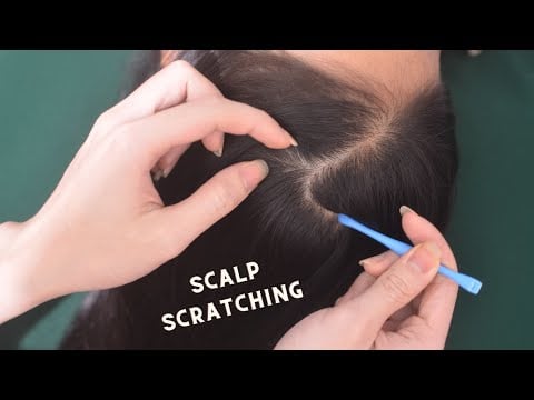 ASMR Hair Parting Real Person & Relaxing Head Scratch, Hair Sounds For Relaxation
