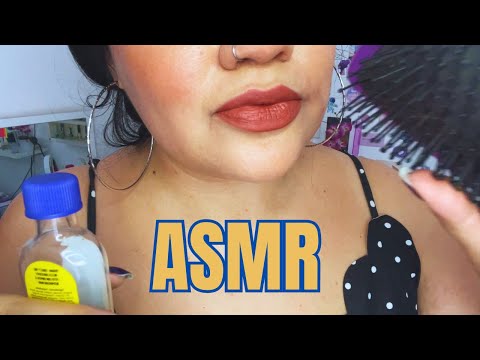 ASMR 🖤 Penteando VOCÊ! RAPIDINHO antes de dormir  ✦ Sem fala