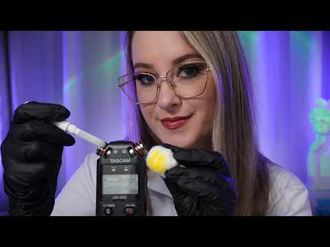 ASMR 4k | LIMPEZA DE OUVIDO COMPLETA | Sensibilidade alta no Tascam | Binaural | Roleplay Médico