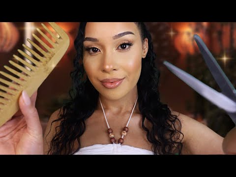 ASMR Relaxing Spa Haircut & Hair treatment For Headaches 🌙 Hair Brushing, Hair play & Hair Wash