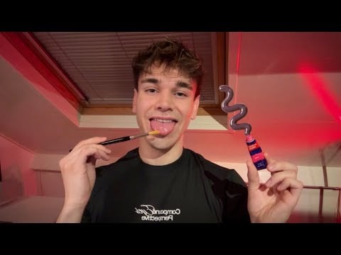 ASMR Spit Painting you in Every Color🌈 ~Mouth Sounds