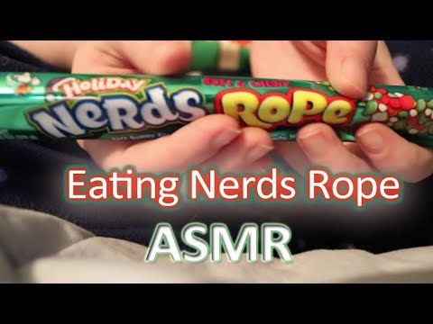 ASMR - Eating Nerds Rope - Soft Talking, Crinkles, Eating