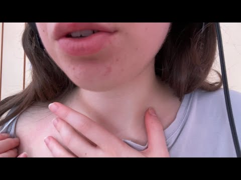 [ASMR] Collarbone Tapping and Scratching | Mouth Sounds