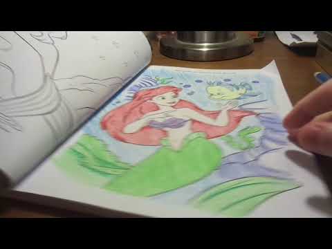 ASMR | COLORING ARIEL (while rambling)