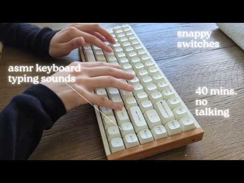 [cozy asmr] snappy clicky mechanical keyboard | typing sounds, no talking asmr