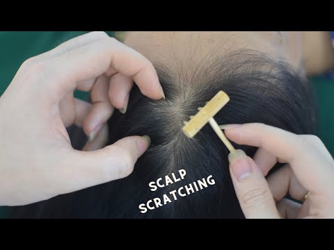 ASMR Relaxing Scalp Scratch / Hair Parting, Hair Combing Real Person For Relaxation