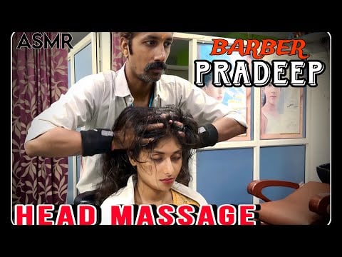ASMR HIGH PRESSURE HEAD MASSAGE & HAIR STEAMING || Neck Crack By IndiaN💈PRADEEP || #asmr #insomnia