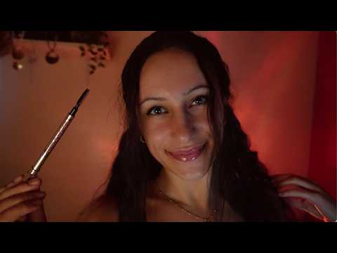 ASMR tingly eyebrow appointment with flirty wlw girl