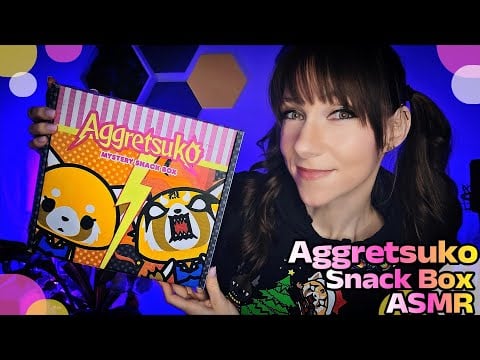 ASMR Aggretsuko Mystery Snack Box 🍱✨ Crunchy Japanese Treats & Tasting