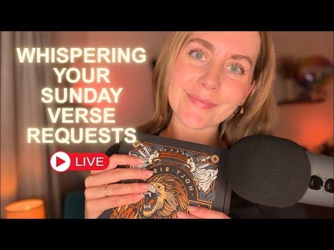 Live ASMR 😴 Bible Verse Whispering (handmovements, repetition, tongue clicks)