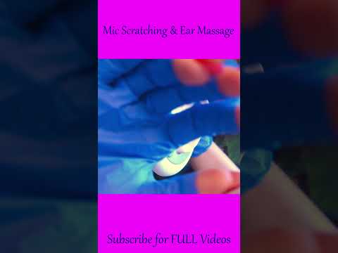 ASMR Mic Scratching & Ear Massage (3Dio) ❤️ #asmr #shorts