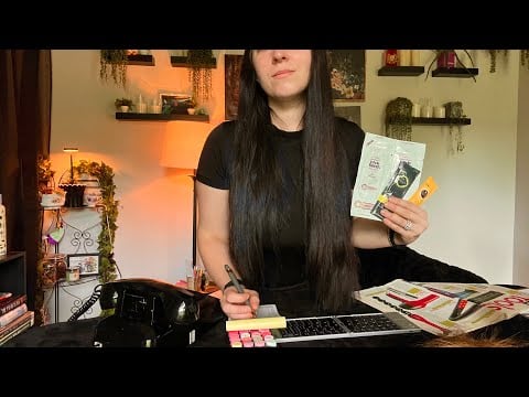 ASMR Salon Checkout Counter | Salon Series Pt 5/5 Writing, Typing, Plastic Crinkles, Scanning