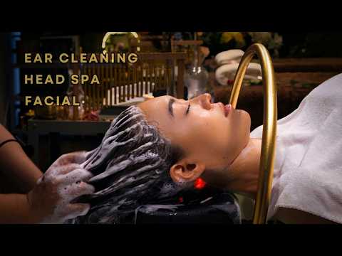 ASMR Head Spa - Ear Cleaning - Facial Care in Bangkok | Relaxing Real Sounds