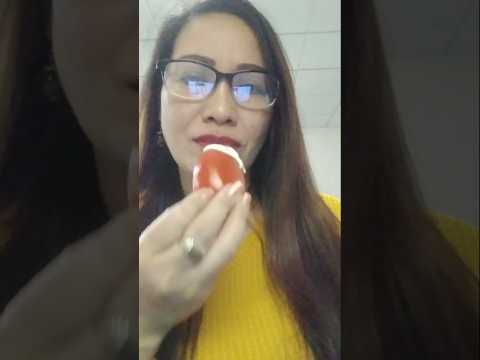 ONE TIME BITE TOMATO WITH MAYONNAISE #food #everyone #mukbang #shortsfeed #eating #challenge
