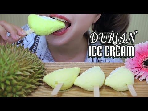 ASMR DURIAN ICE CREAM , SOFT EATING SOUNDS | LINH-ASMR