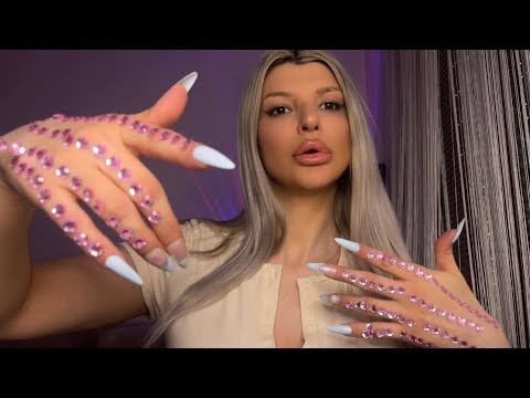 ASMR Hypnotizing Hand Movements & Soft Whisper for Sress Relief 💎