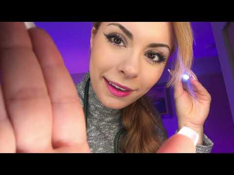 ASMR Cranial Nerve Exam In BED 👩‍⚕️ Orbital Eye Exam , Face Exam , Face Touching , Soft Spoken