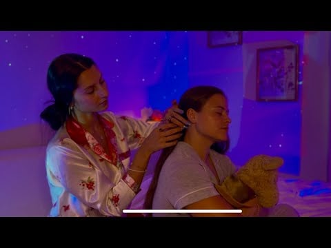 Nostalgic Sleepover ASMR with @ChelsASMR 🌙 | Skincare, Back Scratches & Hair Brushing
